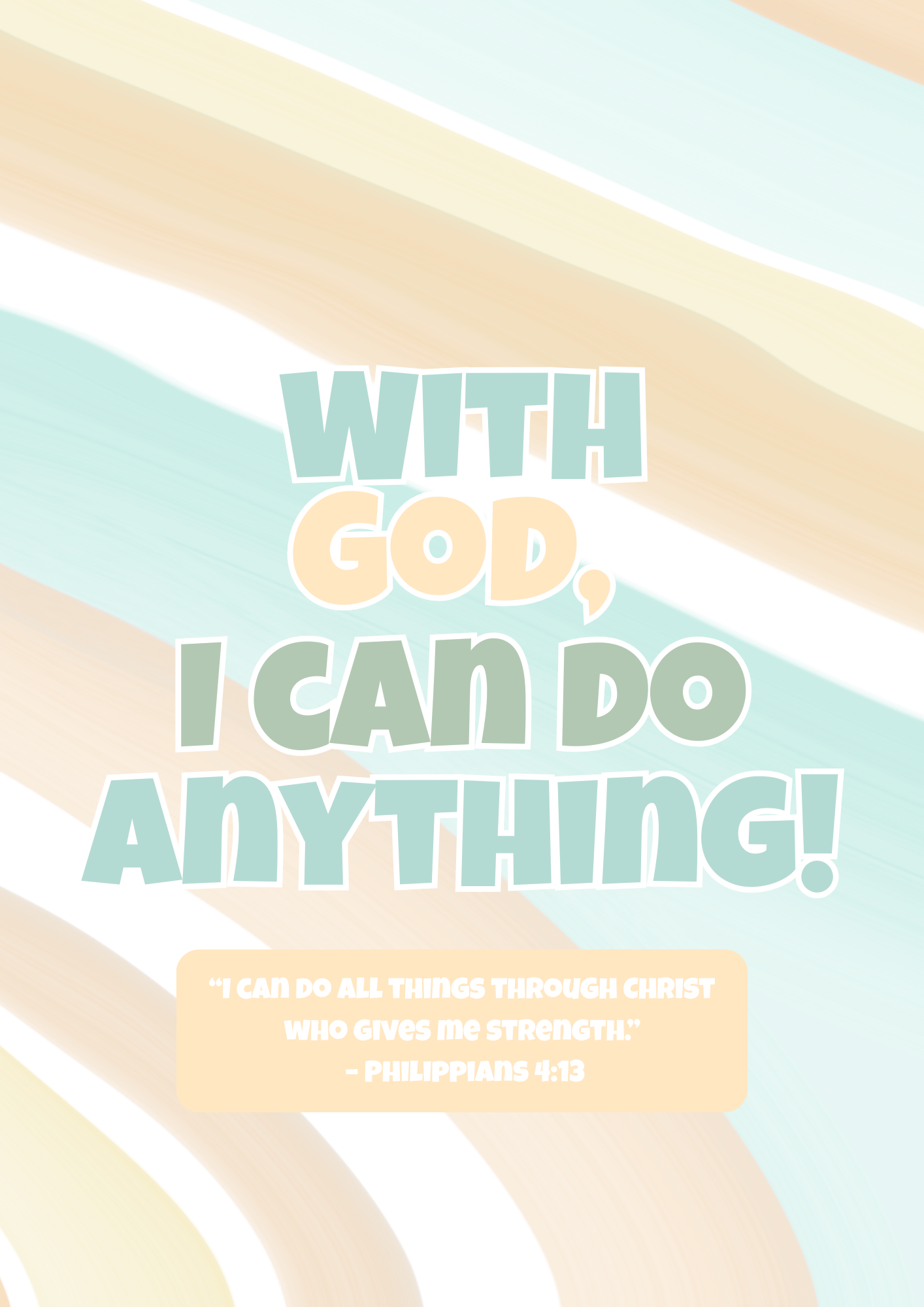 6pc Kids affirmations set - Faith inspired print