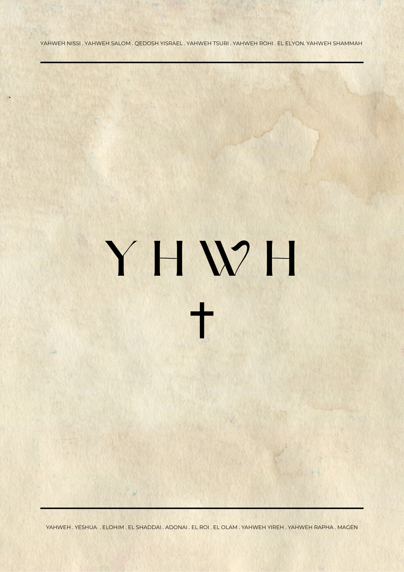 YHWH - Faith inspired print