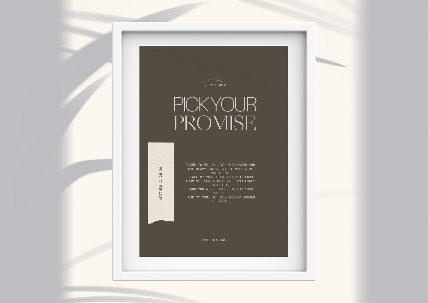 Pick your promise - Faith inspired print