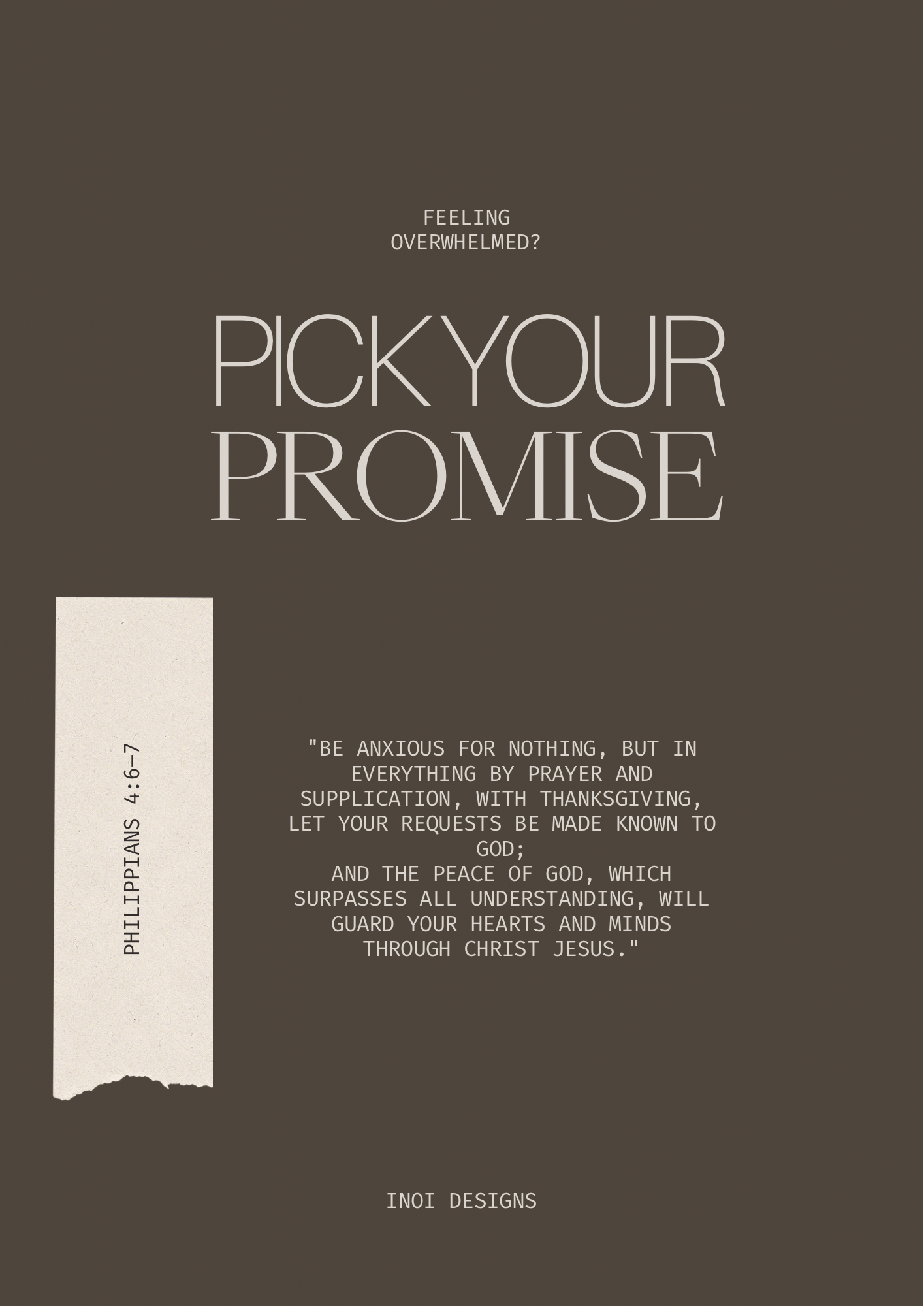 Pick your promise - Faith inspired print