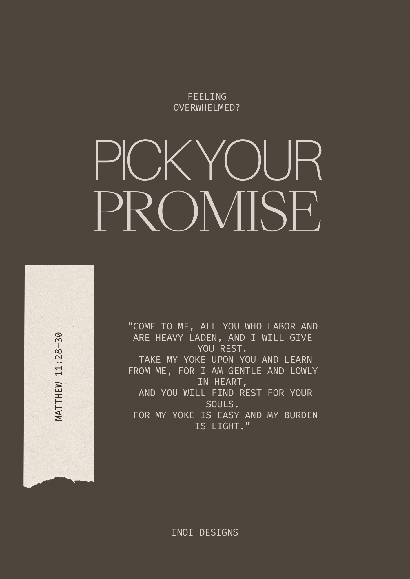 Pick your promise - Faith inspired print