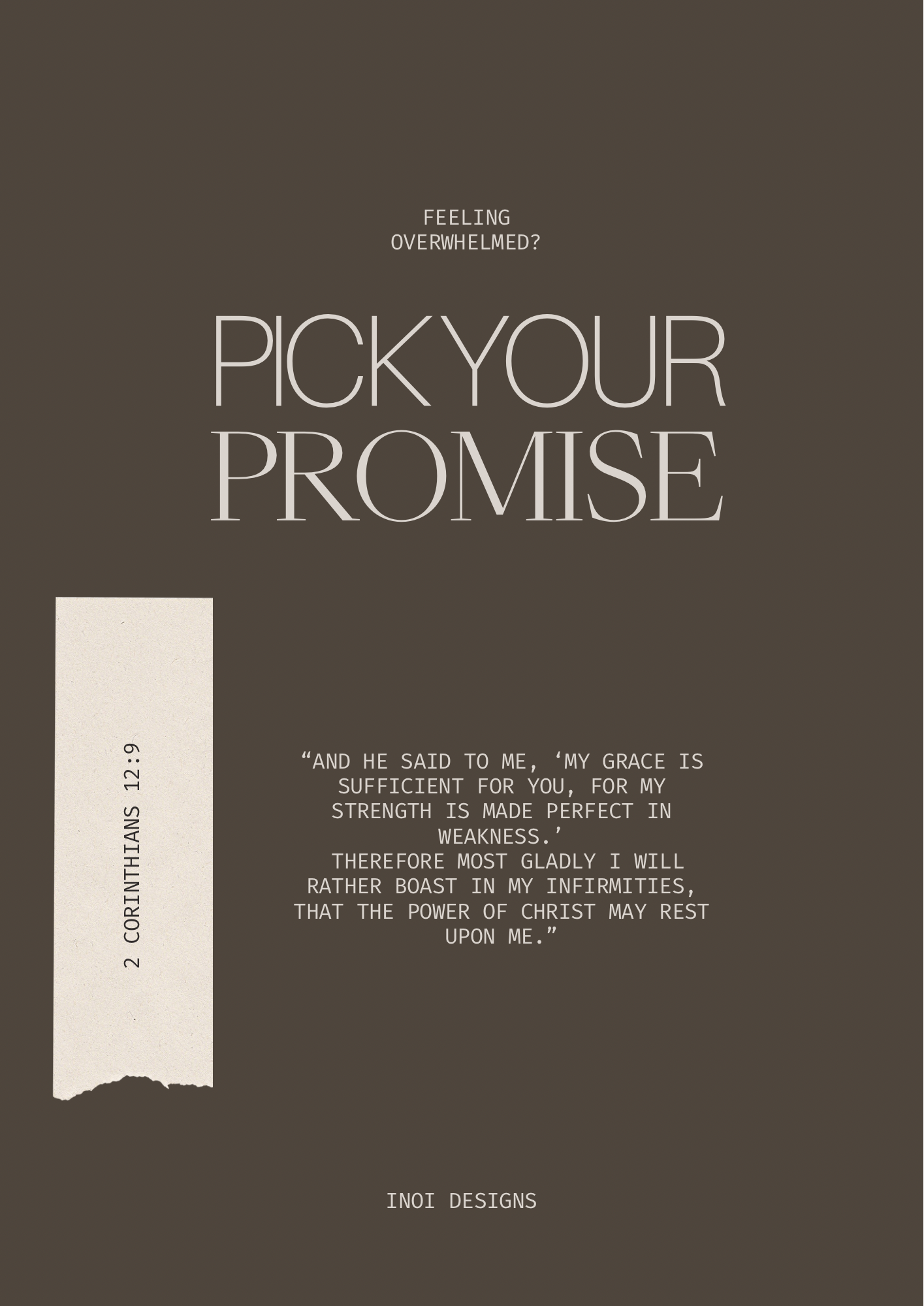Pick your promise - Faith inspired print