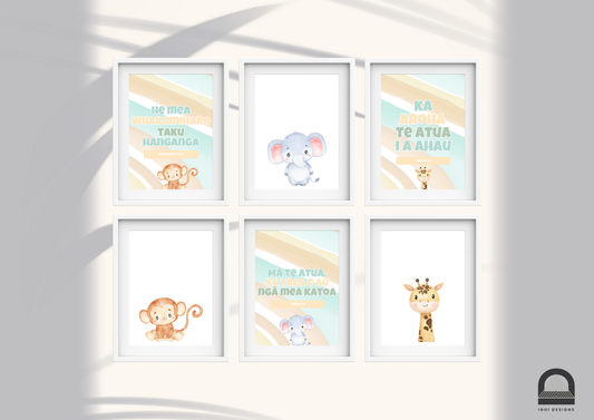 6pc Kids affirmations set - Faith inspired print