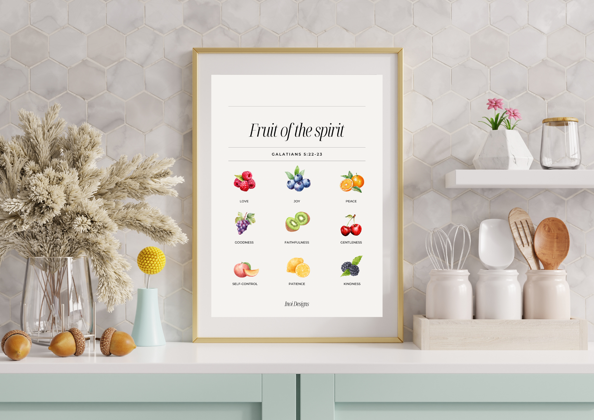 Fruits of the spirit - Faith inspired print – Inoi Designs